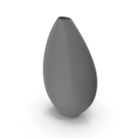 Grey Modern Oval Accessory Vase PNG & PSD Images
