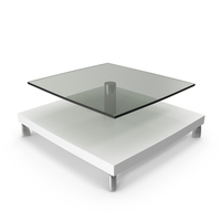 White Modern Square Coffee Table PNG & PSD Images