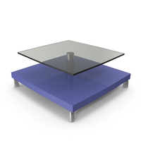 Blue Modern Square Coffee Table PNG & PSD Images