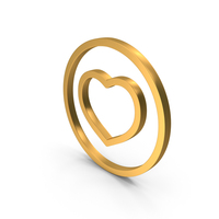 Heart Frame In Circle Symbol PNG & PSD Images