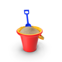 Orange Bucket Filled with Sand PNG & PSD Images