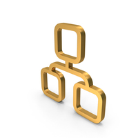 Network Flowchart Triple Square Frame Symbol PNG & PSD Images