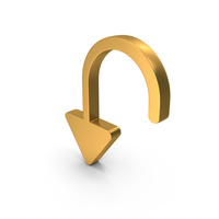 Web Down U Shape Directional Arrow Symbol PNG & PSD Images