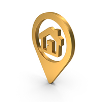 Location Pin Home Icon PNG & PSD Images