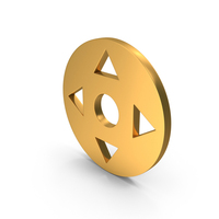 Circle With Four Directional Arrows Game Pad Controls Symbol PNG & PSD Images