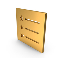 3 Line Stars List Symbol PNG & PSD Images