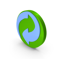 Green And Blue Recycle Symbol PNG & PSD Images