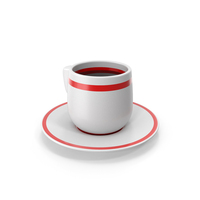 Cup Of Coffee On White Background PNG & PSD Images
