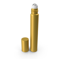Cosmetic Roller Bottle Gold PNG & PSD Images