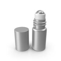 Cosmetic Roller Bottle Silver PNG & PSD Images