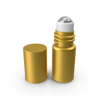 Cosmetic Roller Bottle Gold PNG & PSD Images