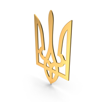 Ukrainian Trident Gold PNG & PSD Images