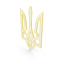 Ukrainian Trident Plastic Translucent PNG & PSD Images