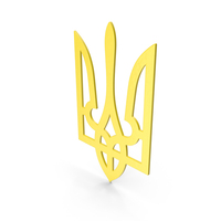 Ukrainian Trident Plastic Yellow PNG & PSD Images