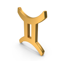 Gold Gemini Zodiac Sign PNG & PSD Images