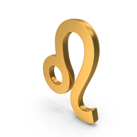 Gold Leo Zodiac Sign PNG & PSD Images