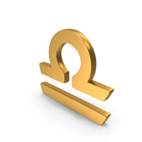 Gold Libra Zodiac Sign PNG & PSD Images