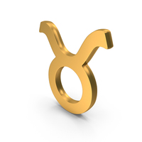 Gold Taurus Zodiac Sign PNG & PSD Images
