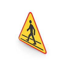 Polish Sign Pedestrian Crossing Ahead PNG & PSD Images
