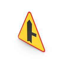 Polish Sign Intersection With A Side Road From The Left PNG & PSD Images