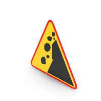 Polish Sign Falling Rock Debris PNG & PSD Images