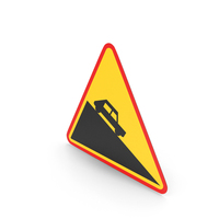 Polish Sign Dangerous Incline Downwards PNG & PSD Images