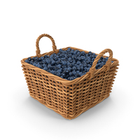 Blueberries In Basket PNG & PSD Images