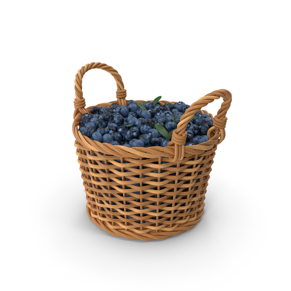 Blueberries In Basket PNG & PSD Images