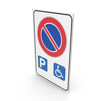 Italian Parking Space For People With Disabilities Sign PNG & PSD Images