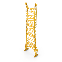 Crane Guiding Frame Floating Ballast Yellow PNG & PSD Images