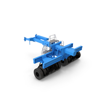 Crane Ballast Trailer Blue PNG & PSD Images