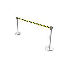 Barrier Stanchion With Yellow Belt PNG & PSD Images