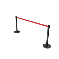 Black Flexibarrier Red Belt Stanchion PNG & PSD Images