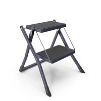 Blue Metallic Step Stool PNG & PSD Images