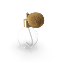 Empty Spherical Golden Perfume Bottle PNG & PSD Images