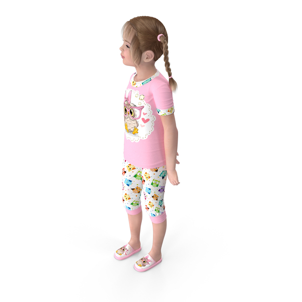 Girl Child Standing Pajamas PNG & PSD Images