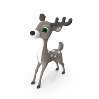 Grey Cartoon Reindeer PNG & PSD Images