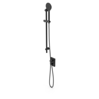 Handheld Shower System Black PNG & PSD Images