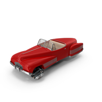 New Retro Futuristic Hovercar Red PNG & PSD Images