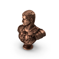 Roman Emperor Bust Cast Bronze PNG & PSD Images