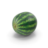 Round Stripped Watermelon PNG & PSD Images