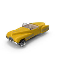 Sci Fi Hover Car Retro New Yellow PNG & PSD Images