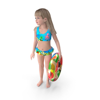 Standing Child Girl Beach Style PNG & PSD Images