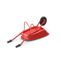 Red Inverted Wheelbarrow PNG & PSD Images