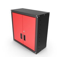 Wall Mounted Tool Storage Cabinet Red PNG & PSD Images