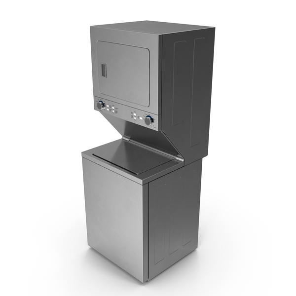 Washer Dryer Combo Machine Metallic PNG & PSD Images