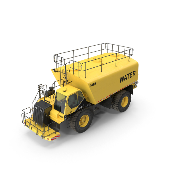 Yellow Construction Water Truck PNG & PSD Images