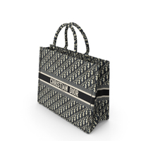 Christian Dior Book Tote Bag Ecru and Blue PNG & PSD Images