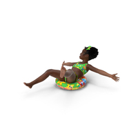 Black Girl in Pool Float PNG & PSD Images