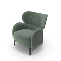 Velvet Lounge Arm Chair PNG & PSD Images